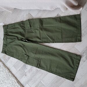 GAP Women's Size 4 Olive Green Baggy Cargo Pants 100% Cotton